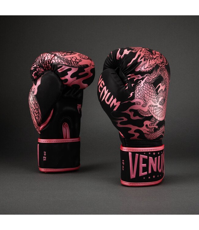 Venum Dragon's Flight Bokshandschoenen - Zwart Metallic Roze