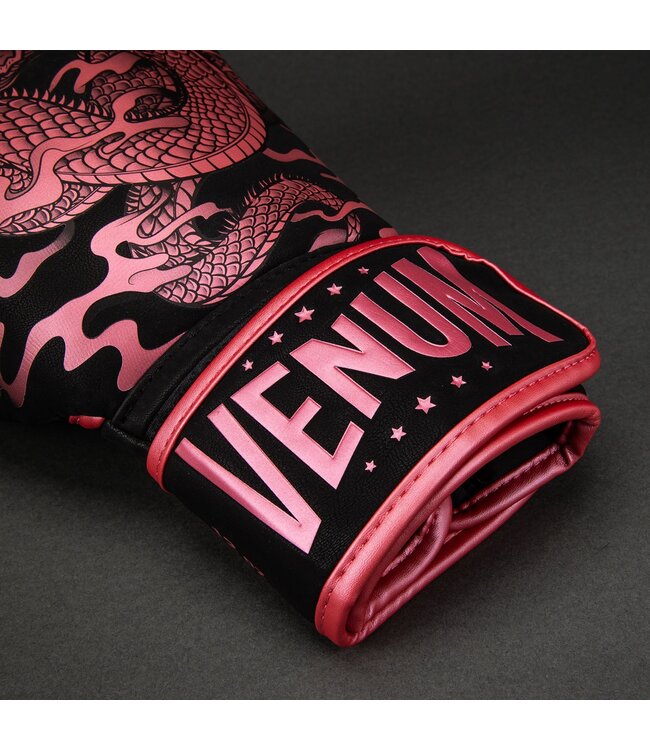 Venum Dragon's Flight Boxhandschuhe - Schwarz Metallic Pink