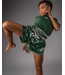 Venum Inferno Muay Thai Shorts - Forest Green Off White