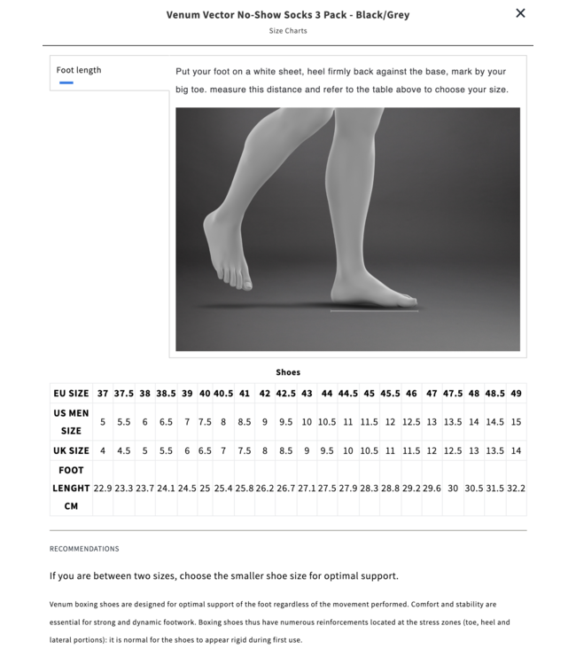 Venum Vector No-Show Socken 3-Pack – Schwarz Grau