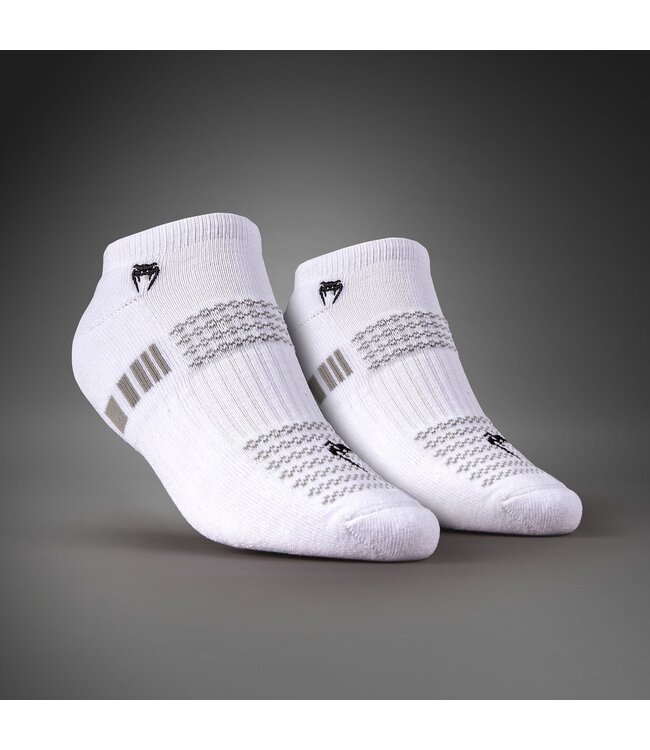 Venum Vector No-Show Socks 3 Pack – White Grey