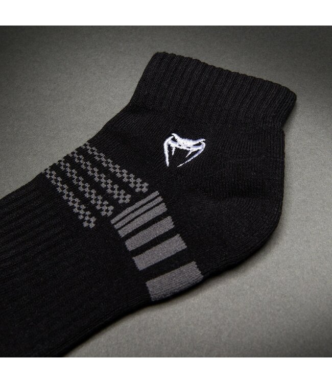 Venum Vector Knöchelsocken, 3er-Pack – Schwarz/Grau