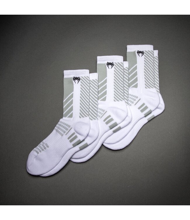 Venum Vector Socken, 3er-Pack – Weiß Grau