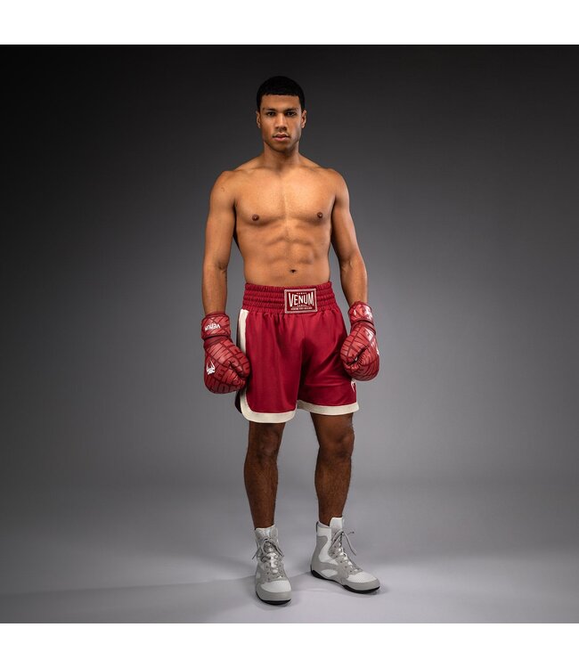 Venum Classic Boxshorts - Rubinrot Elfenbein