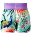 FLUORY Peacock Dance Muay Thai Shorts - Green Purple