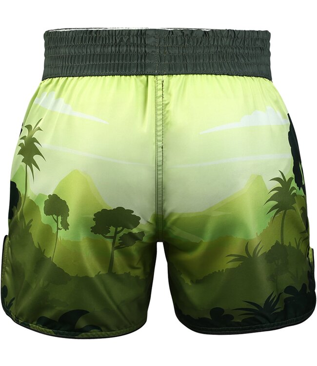 Fluory Monkey Muay Thai Kickbox Shorts Grün