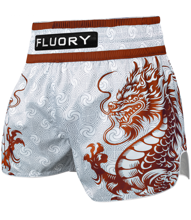 Fluory Two Dragon Thai Short MTSF143 Wit Bruin