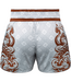 Fluory Two Dragon Muay Thai Short MTSF143 White Brown