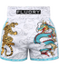 Fluory Fluory Muay Thai Shorts Dragon vs Tiger Weiß für Kickboxen & Muay Thai