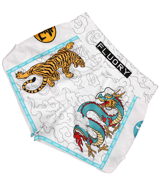 Fluory Muay Thai Shorts Dragon vs Tiger Wit