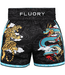 Fluory Muay Thai Shorts Dragon vs Tiger Zwart