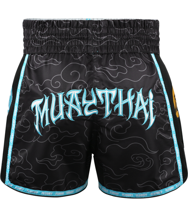 Fluory Muay Thai Shorts Dragon vs Tiger Black