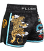 Fluory Muay Thai Shorts Dragon vs Tiger Zwart
