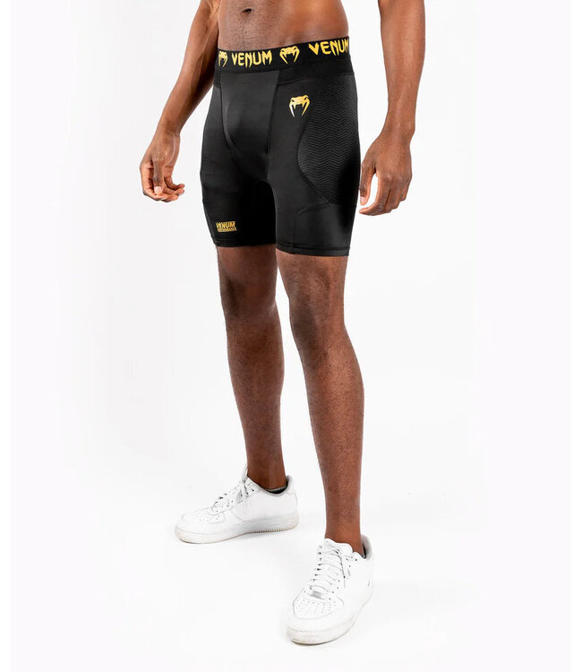 Venum G‑Fit Compression Shorts Schwarz Gold