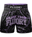 Fluory Muay Thai Kickboxing Shorts Marble Black Purple