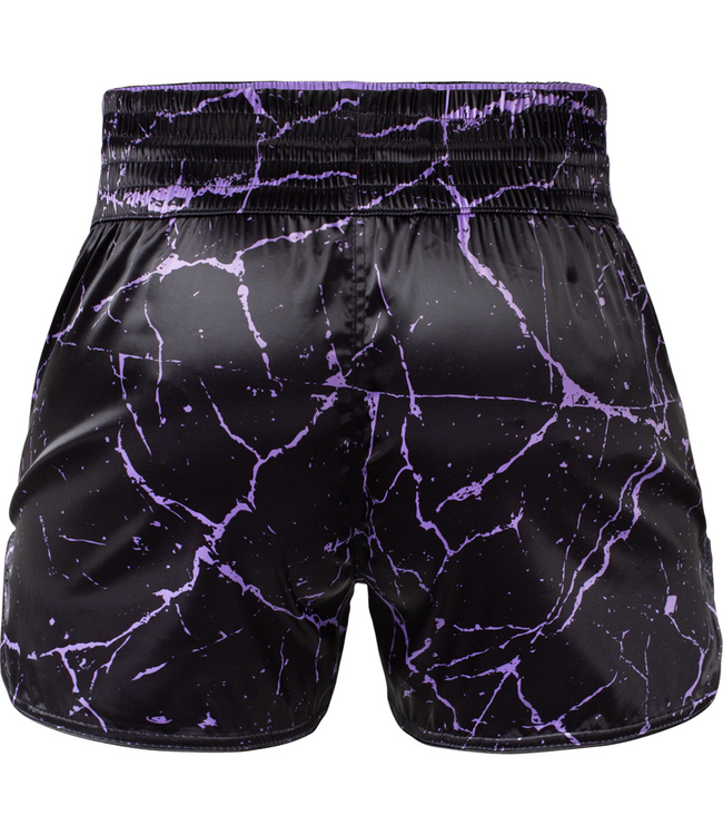 Fluory Muay Thai Kickboxing Shorts Marble Black Purple