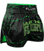 Fluory Muay Thai Kickboks Short Zwart Marmer Groen