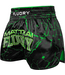 Fluory Muay Thai Kickboks Short Zwart Marmer Groen
