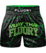 Fluory Fluory Muay Thai Kickboks Short Zwart Marmer Groen