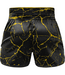 Fluory Muay Thai Kickboks Short Zwart Marmer Goudgeel