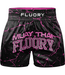 Fluory Muay Thai Kickbox Short Marble Schwarz Pink
