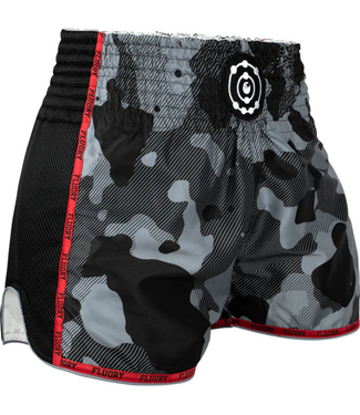 Fluory Fluory Muay Thai Kickboxing Shorts Camouflage Black Grey