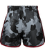 Fluory Muay Thai Kickbox Short Camouflage Schwarz Grau