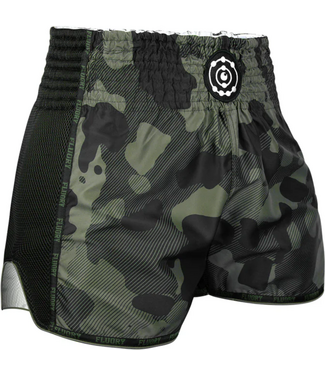 Fluory Fluory Muay Thai Kickbox Short Camouflage Schwarz Grün
