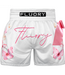 Fluory Fluory Muay Thai Kickboxing Shorts Flowers – White/Pink