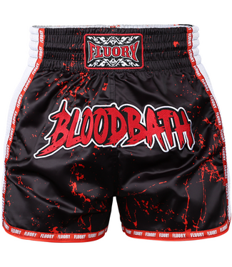 Fluory Fluory Muay Thai Kickboks Shorts Bloodbath – Zwart/Rood/Wit