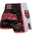 Fluory Muay Thai Kickboxing Shorts Bloodbath Black Red White