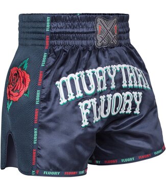 Fluory Fluory Muay Thai Kickboks Short Pistola Donkerblauw