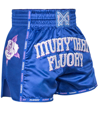 Fluory Fluory Muay Thai Kickboks Short Pistola Blauw