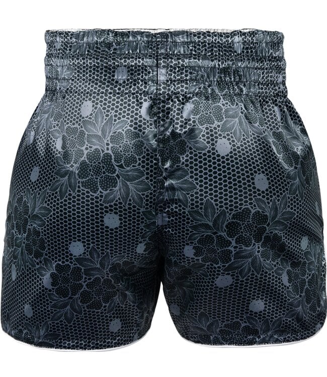 Fluory Muay Thai Kickboxing Shorts Pinga Black – Premium Fight Shorts for Kickboxing & Muay Thai Training