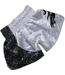 Fluory Dragon Muay Thai Shorts White Black – Lightweight, Powerful & Built for Explosive Kicks