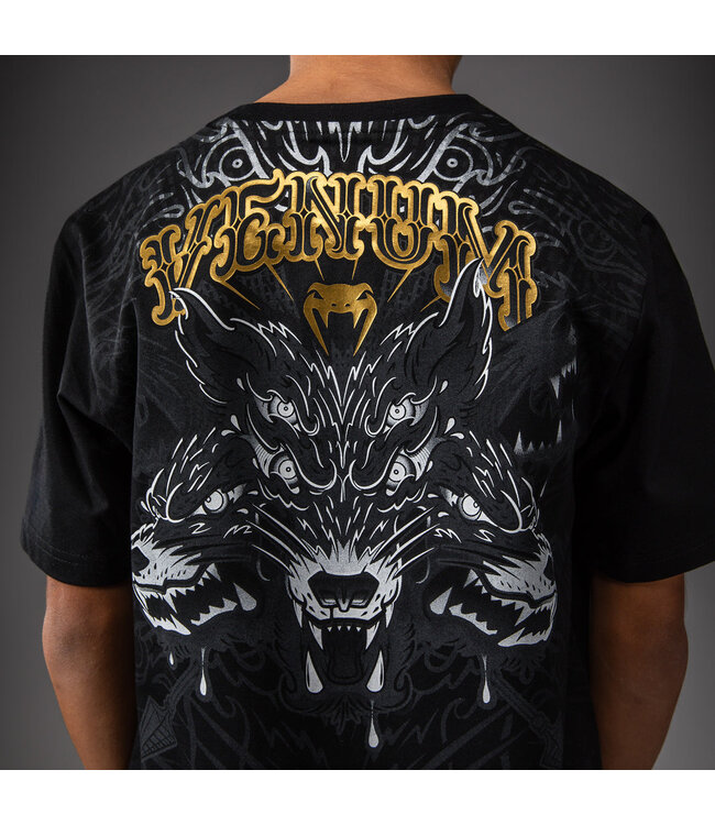 Venum Wolf Atak Kids T‑Shirt Black/Grey – Soft Cotton, Bold Design & Ideal for Training