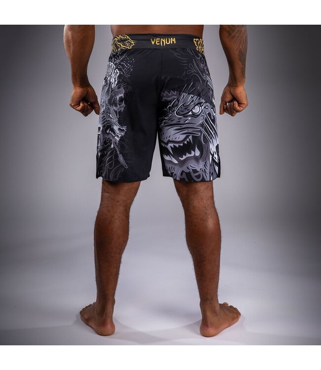 Venum Wolf Atak Fightshorts - Zwart/Grijs | Lichtgewicht & Duurzame MMA en Grappling Short