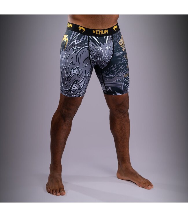 Venum Wolf Atak Vale Tudo Shorts - Black/Grey | Lightweight and Durable MMA & BJJ Compression Shorts