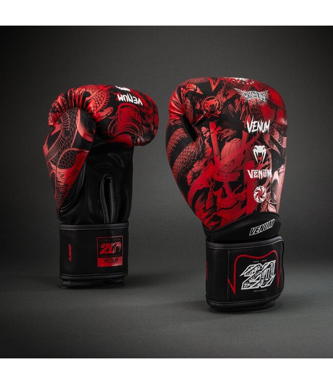 Venum 20th Anniversary Bokshandschoenen Zwart/Rood | Premium Kickboks Gloves
