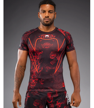 Venum Venum 20th Anniversary Rashguard Zwart/Rood | MMA & Kickboksen Compressieshirt