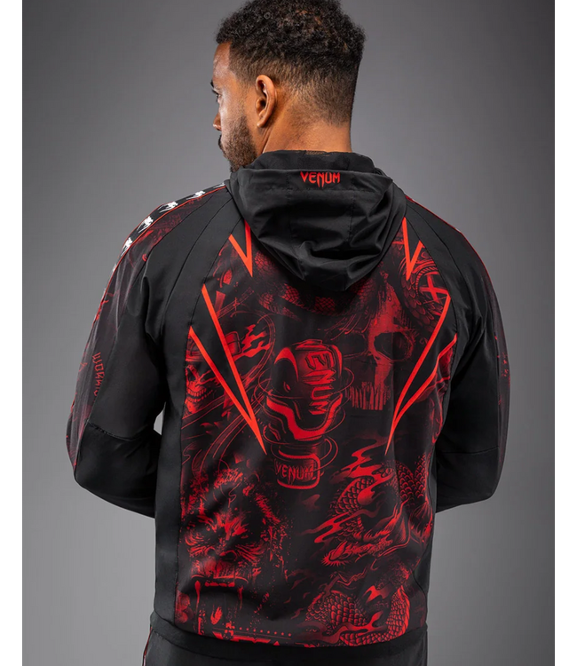 Venum 20th Anniversary Track Jacket - Black/Red | Premium Lightweight Training Jacket