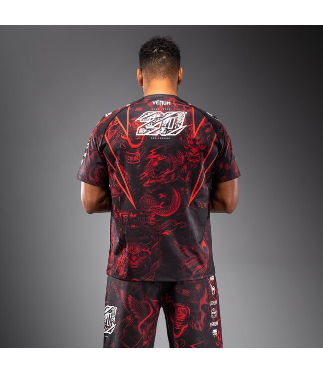 Venum 20th Anniversary Dry‑Tech Shirt - Black/Red | Lightweight & Fast‑Dry Training Shirt