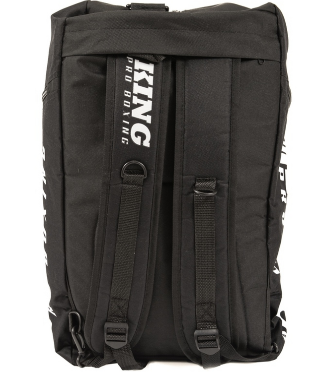 King Pro Boxing KPB Sports Bag Black Grey – Duffel & Backpack for Boxing, Kickboxing, MMA and Fitness