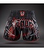 Venum Matupa Muay Thai Shorts – Black/Red/Silver | Professional Muay Thai & Kickboxing Shorts