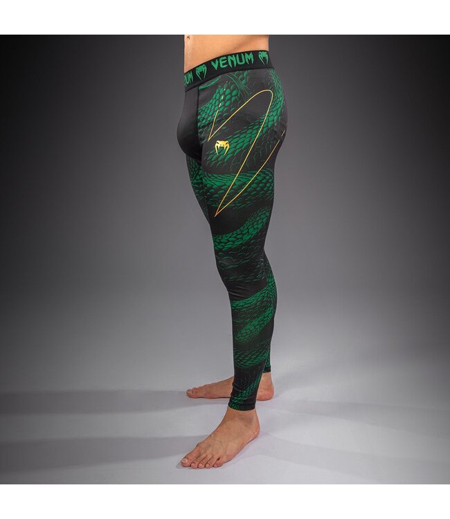 Venum Matupa Spats – Black/Green/Gold | Compression Pants for MMA, BJJ & Intense Training