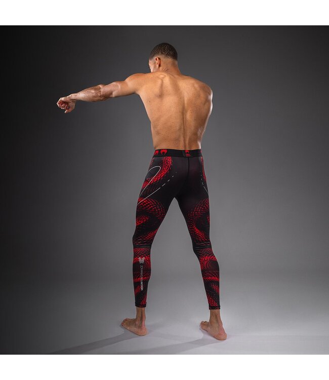 Venum Matupa Spats – Black/Red/Silver | Compression Pants for MMA, BJJ & Intense Training