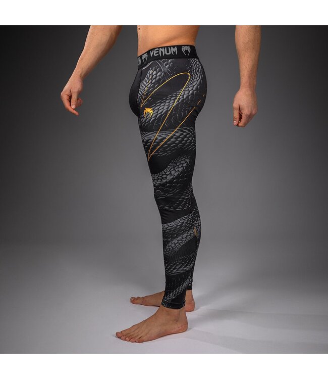 Venum Matupa Spats – Black/Grey/Gold | Compression Pants for MMA, BJJ & Intense Training