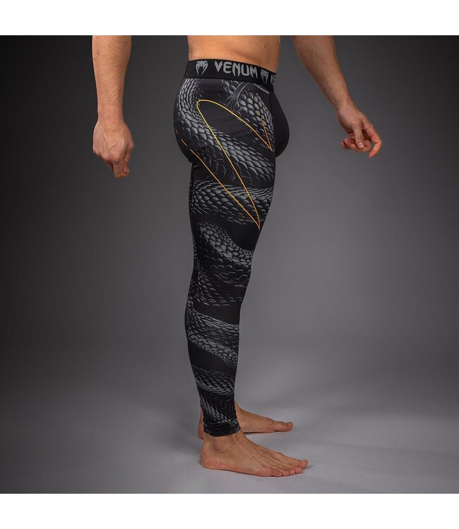 Venum Matupa Spats – Black/Grey/Gold | Compression Pants for MMA, BJJ & Intense Training