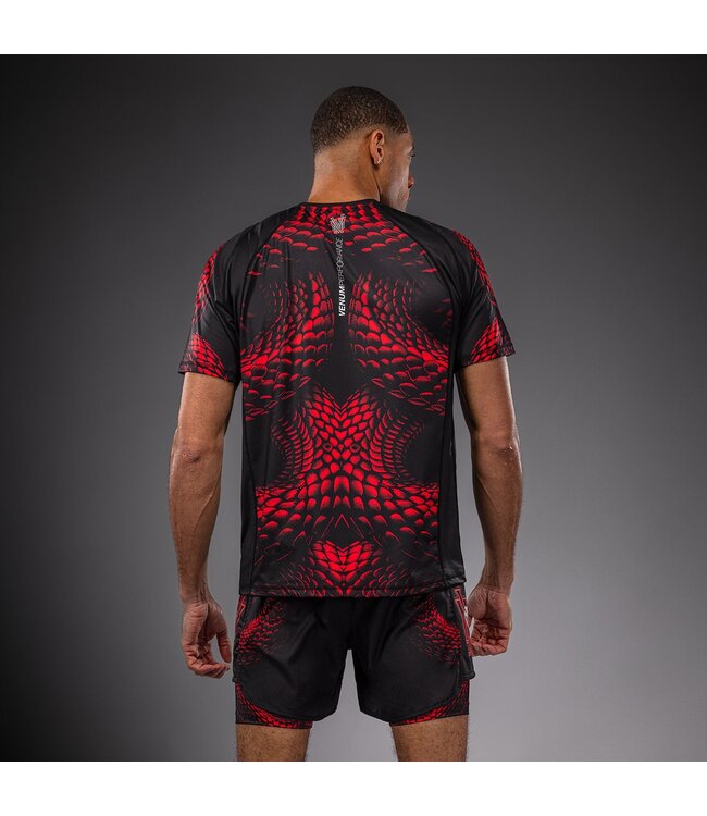 Venum Matupa Dry Tech T‑Shirt – Black/Red/Silver | Fast‑Dry Sports Shirt for Combat Sports & Fitness