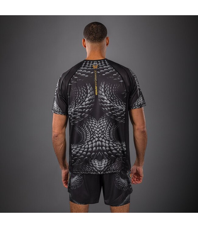 Venum Matupa Dry Tech T‑Shirt – Black/Grey/Gold | Fast‑Dry Sports Shirt for Combat Sports & Fitness